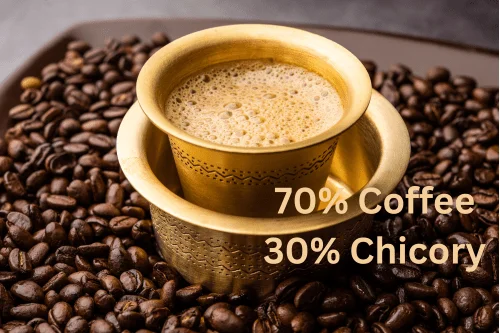 Awaken Your Senses with 70% Coffee, 30% Chicory Filter Coffee